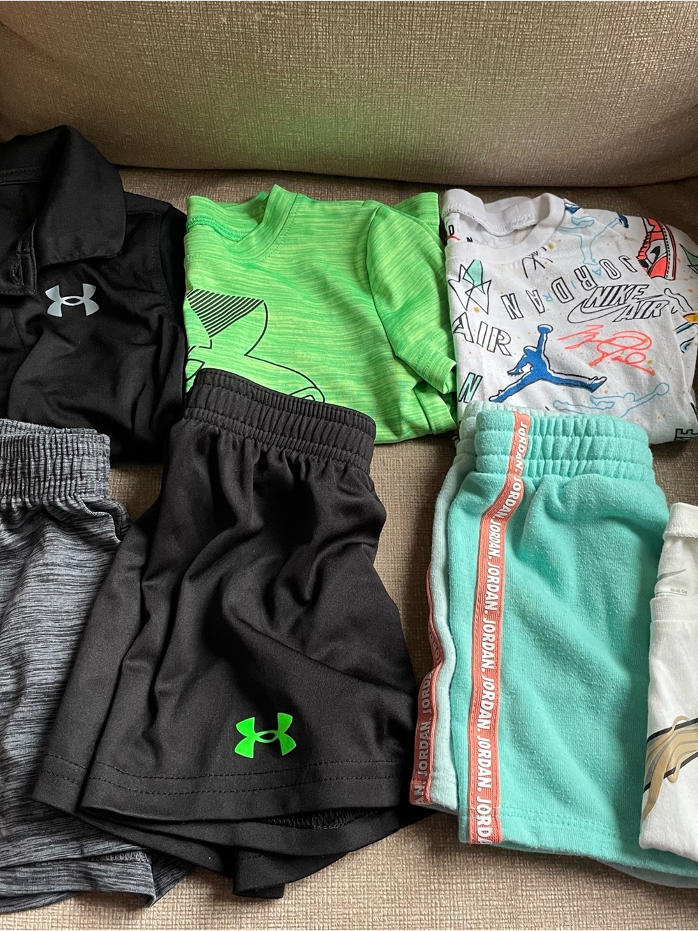 Under Armour Jordan and Nike Shorts and Shirts Bundle